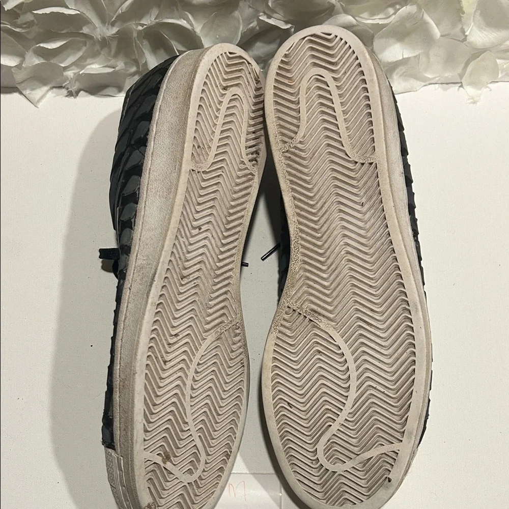 Adidas Black and White Textured Sneakers
